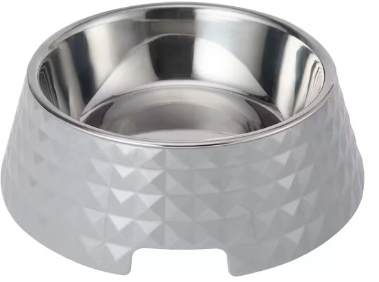 Pet Bowl Melamine - Medium, Grey