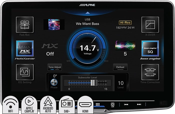 Alpine 9” 200W Halo Wireless Car Play Android Auto DAB+ Rec