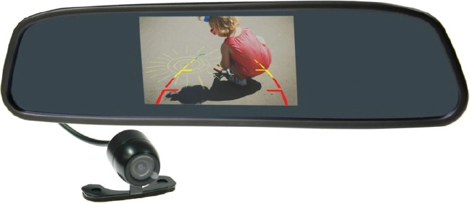 Gator 4.3” Clip on Rearview Mirror with Reverse Monitor & Camera Kit