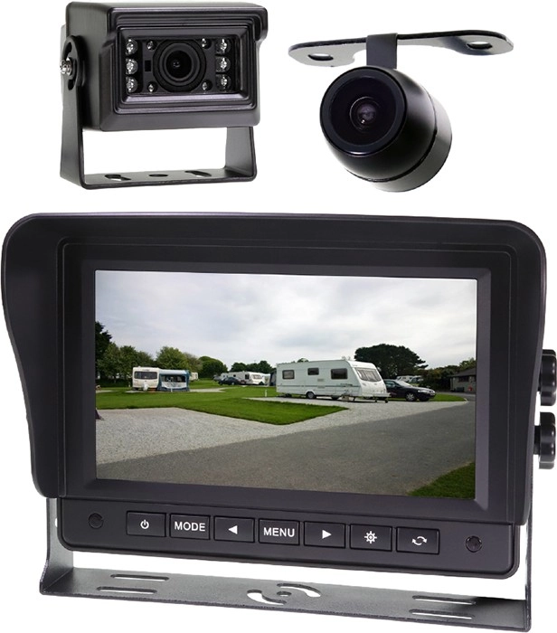 Gator 7” Dash Mount Reverse Monitor - Dual Cameras & Trailer Cable Kit