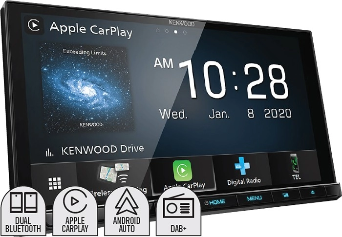 Kenwood 6.8” HD AV Head Unit with Apple Carplay & Android Auto