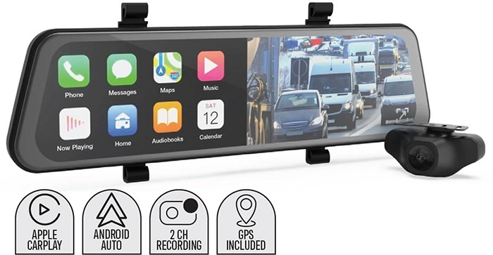 Parkmate 9.6” Rearview Mirror/ Monitor with 2CH 2K Dash Camera & Wireless Smart Display