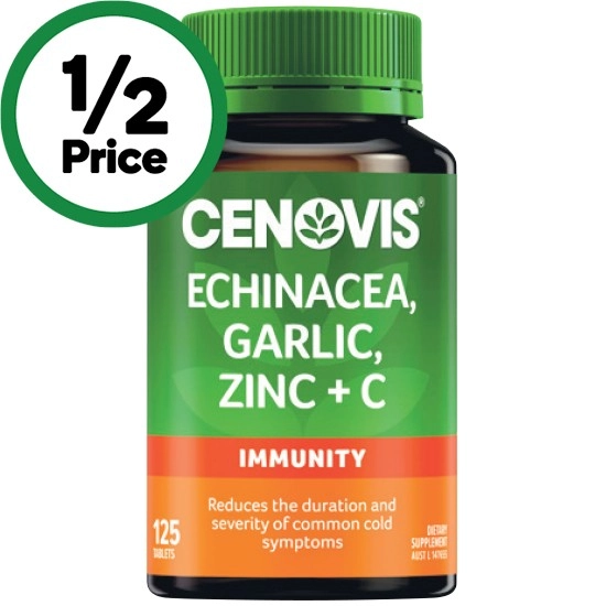 Cenovis Echinacea, Garlic, Zinc + C Tablets Pk 125~