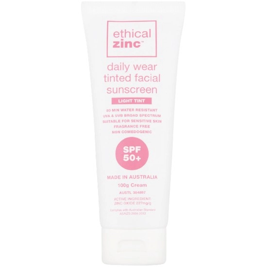 Ethical Zinc Daily Wear Tinted Facial Sunscreen SPF50+ 100g‡