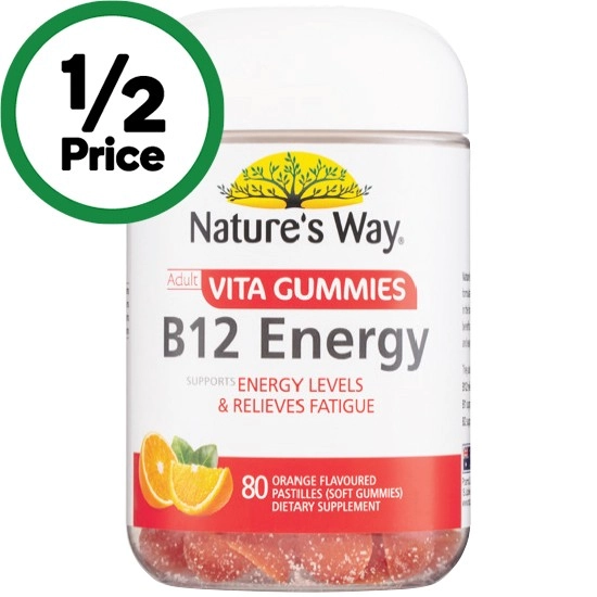 Nature's Way Adult B12 Energy Gummies Pk 80~