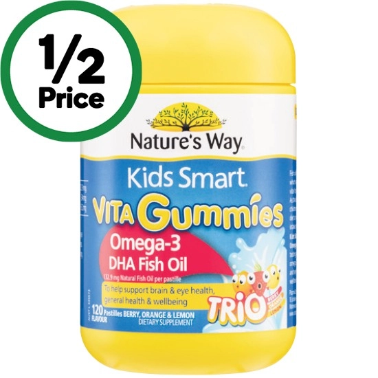 Nature's Way Kids Smart Omega-3 Vita Gummies Pk 120~