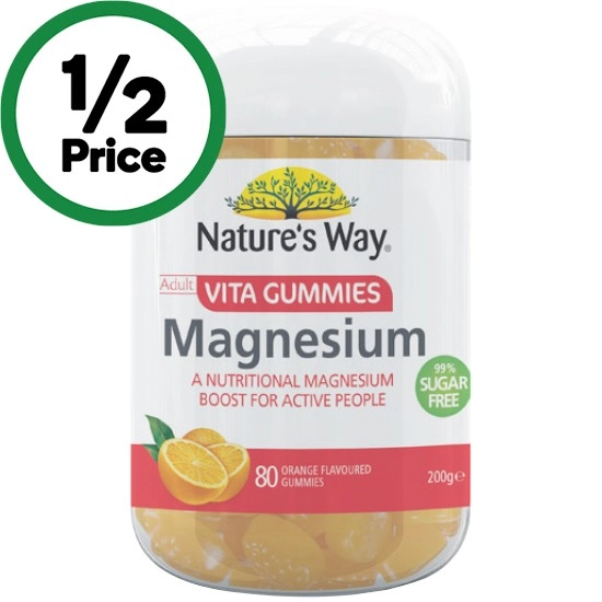 Nature's Way Magnesium Adult Vita Gummies Pk 80~