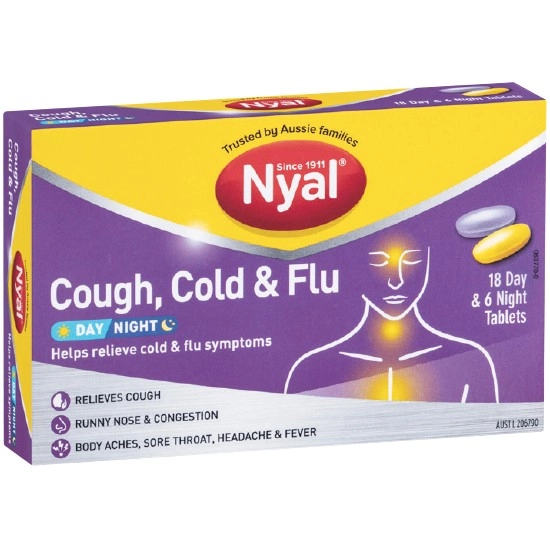 Nyal Cough, Cold & Flu Tablets Pk 24^