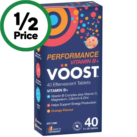 Voost Effervescent Vitamin B+ Performance Pk 40~