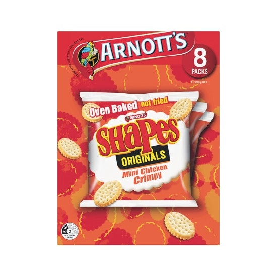 Arnott's Shapes Multipack 150-200g Pk 5-8