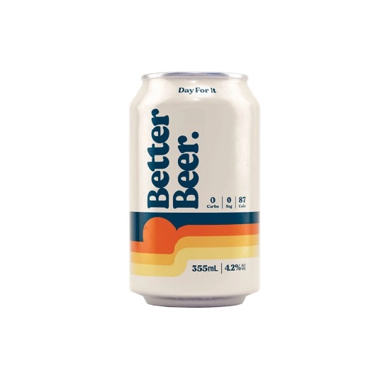 Better Beer Zero Carb Lager Cans 24x355ml