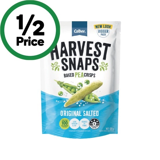 Calbee Harvest Snaps Original Salted Baked Pea Crisps 120g