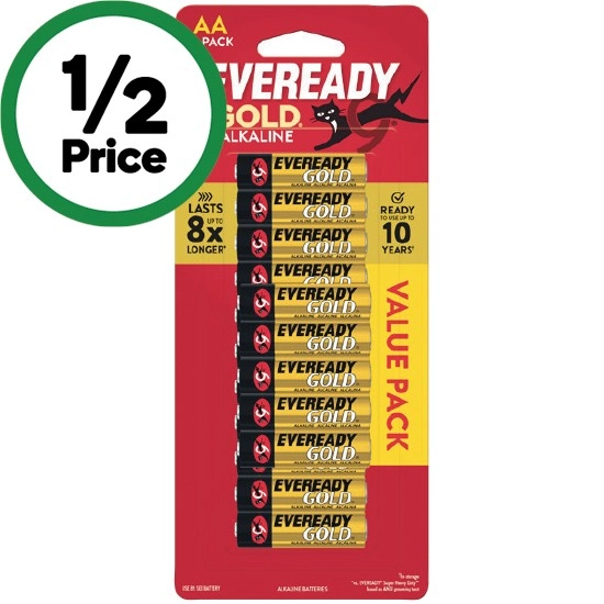 Eveready Gold Battery AA or AAA Pk 16