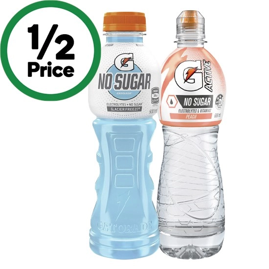 Gatorade Sports Drink 600ml or G-Active Flavoured Water 600ml