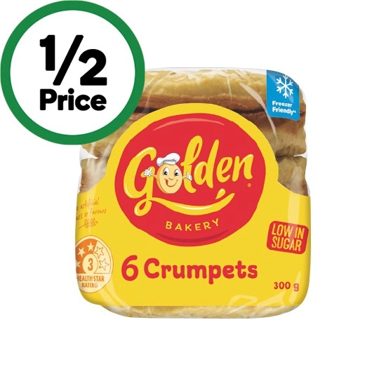 Golden Crumpet Rounds Pk 6