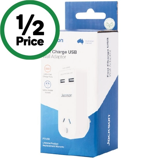 Jackson Fast Charge USB-A Wall Adaptor