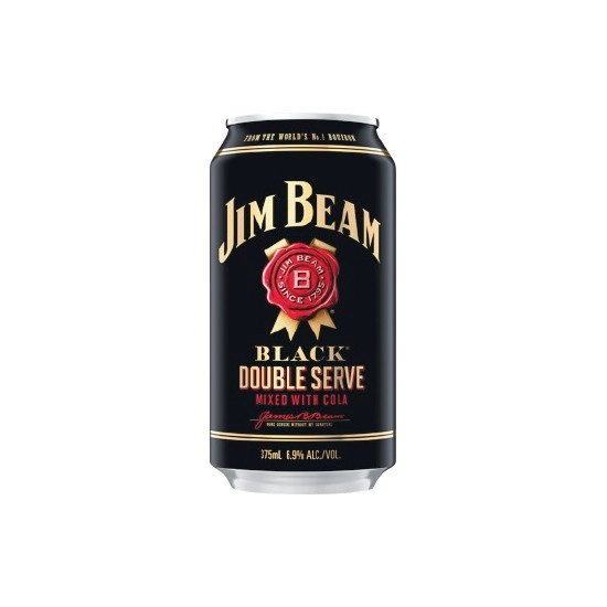 Jim Beam Black Double Serve Cans 10x375ml