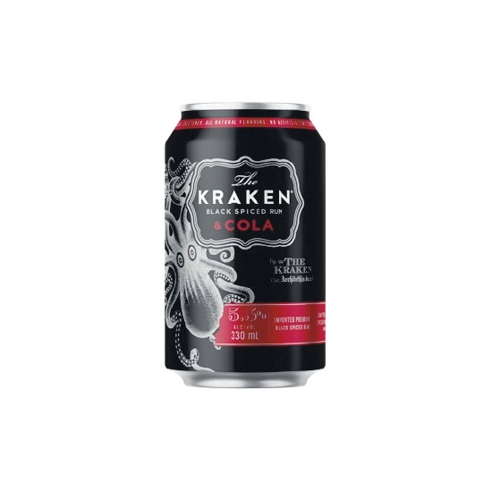 Kraken Spiced Rum & Cola Cans 4x330ml