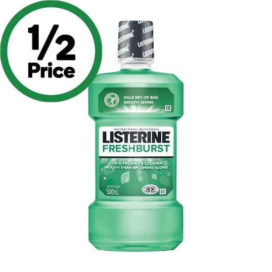 Listerine Fresh Burst Mouthwash 500ml