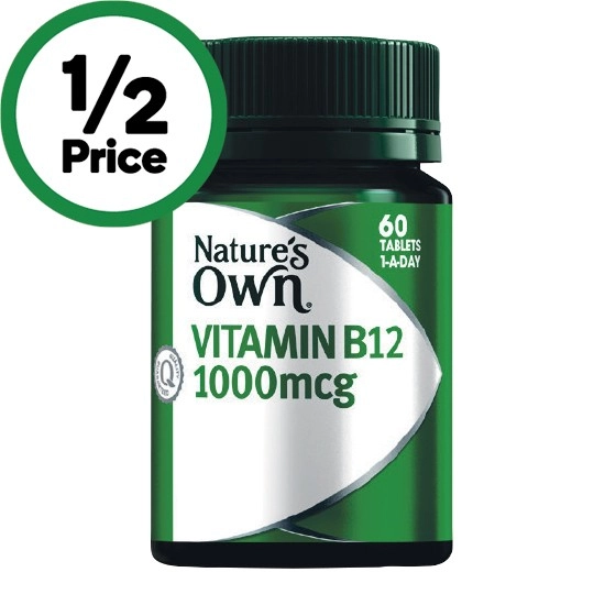 Nature's Own Vitamin B12 1000mg Tablets Pk 60~