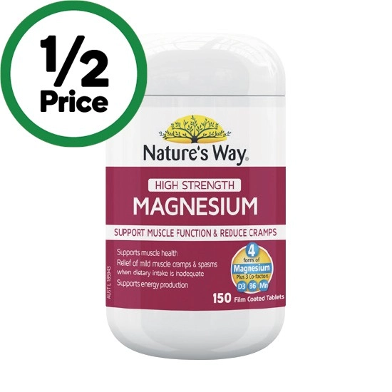 Nature's Way High Strength Magnesium Tablets Pk 150~