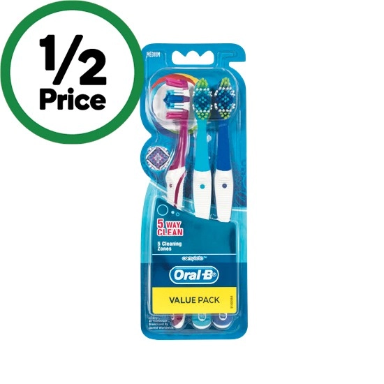 Oral-B 5 Way Clean Toothbrush Pk 3