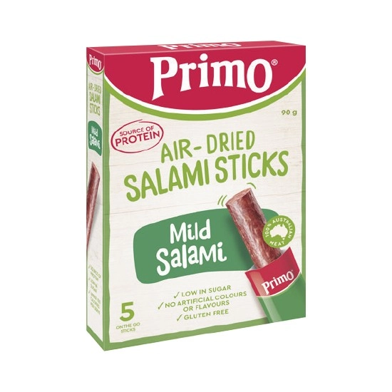 Primo Salami Sticks 90g Pk 5