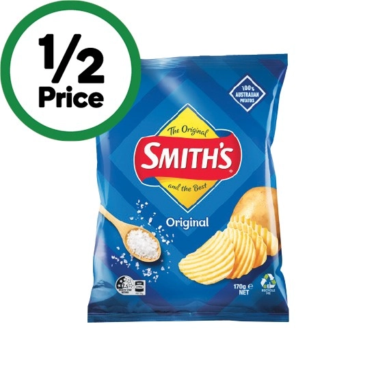 Smith's Crinkle Cut Potato Chips 150-170g