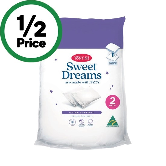 Tontine Sweet Dreams High Firm Pillow Pk 2