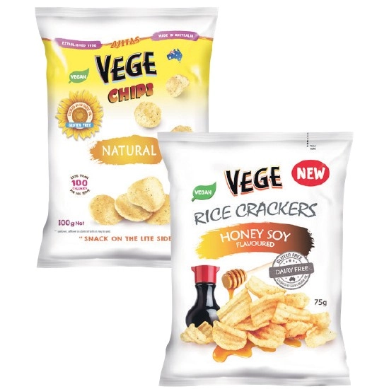 Vege Chips or Rice Crackers 75-100g – From the Health Food Aisle