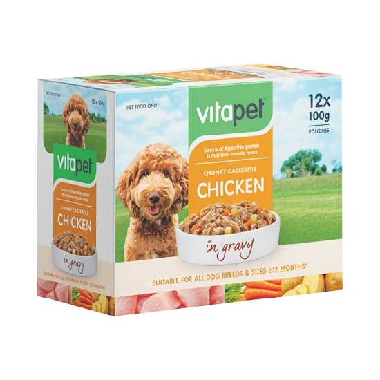 Vitapet Wet Dog Food Pk 12 x 100g