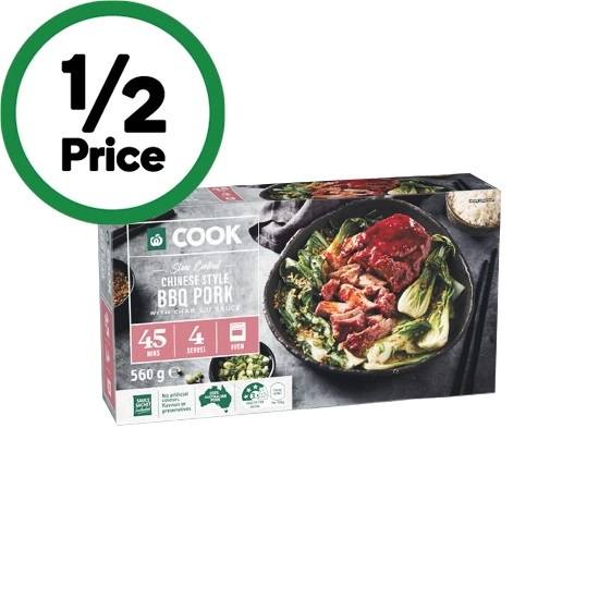 Woolworths COOK Slow Cooked Chinese Style BBQ Pork with Char Siu Sauce 560g