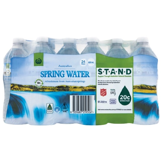 Woolworths Spring Water Pack 24 x 600ml