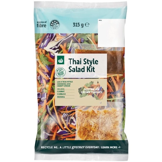 Woolworths Thai Style Salad Kit 315g