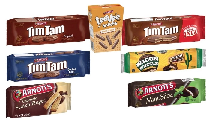 Arnott's Tim Tam, Tee Vee, Wagon Wheels, Half Coat Scotch Finger or Mint Slice Biscuits 165g-200g