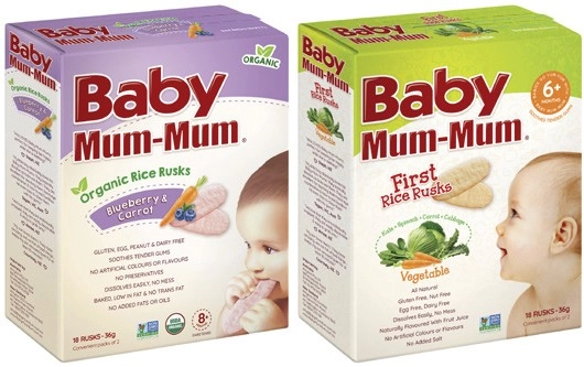 Baby Mum Mum Rusks Vegetable or Blueberry & Carrots 38g