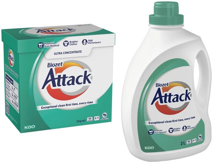 Biozet Attack Regular Laundry Liquid 2 Litre or Powder 2kg