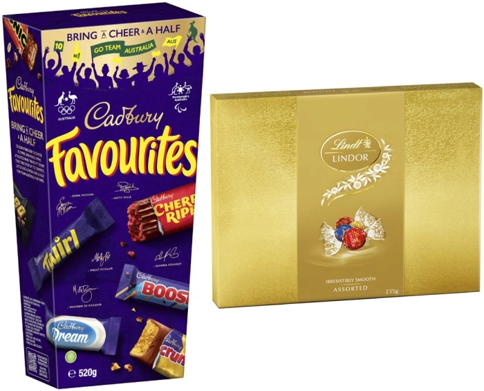 Cadbury Favourites 520g or Lindt Lindor Gift Box 232g-235g