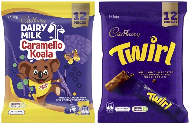 Cadbury Sharepacks 120g-180g