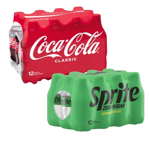 Coca-Cola, Fanta or Sprite Soft Drink 12x300mL