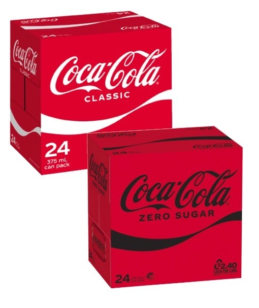 Coca-Cola, Fanta or Sprite Soft Drink 24x375mL