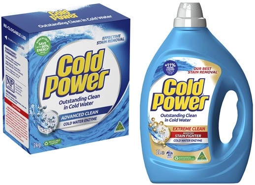 Cold Power Laundry Liquid 2 Litre or Powder 2kg