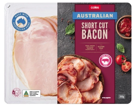 Coles Australian Made Short Cut Bacon 200g