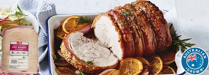 Coles Australian Pork Leg Roast Boneless