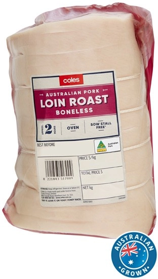 Coles Australian Pork Loin Roast Boneless