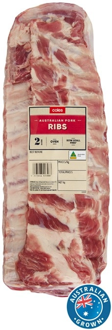 Coles Australian Pork Ribs BBQ