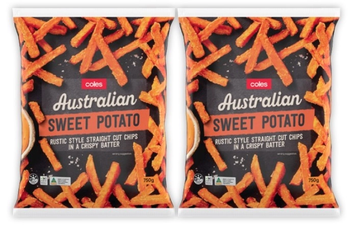 Coles Sweet Potato Straight Cut Chips 750g