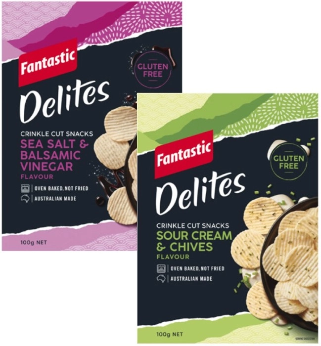 Fantastic Delites Rice Snack Crackers 100g