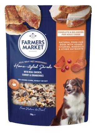 Farmers Market Home Styled Shreds Dog Food 250g