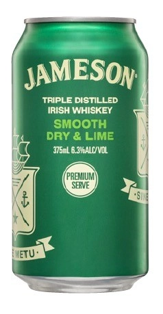 Jameson Smooth Dry & Lime Cans 4x375mL